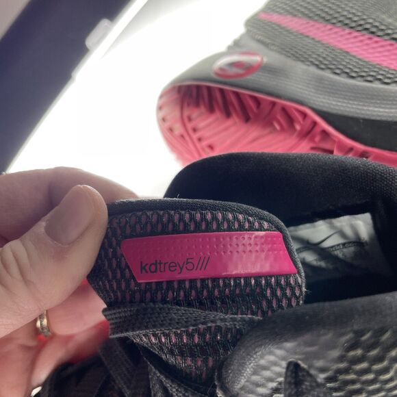 nike KD Trey 5 III kid 4.5 or wom 6.5 eu 36.5 black pink basketball shoe hi top - Picture 3 of 15